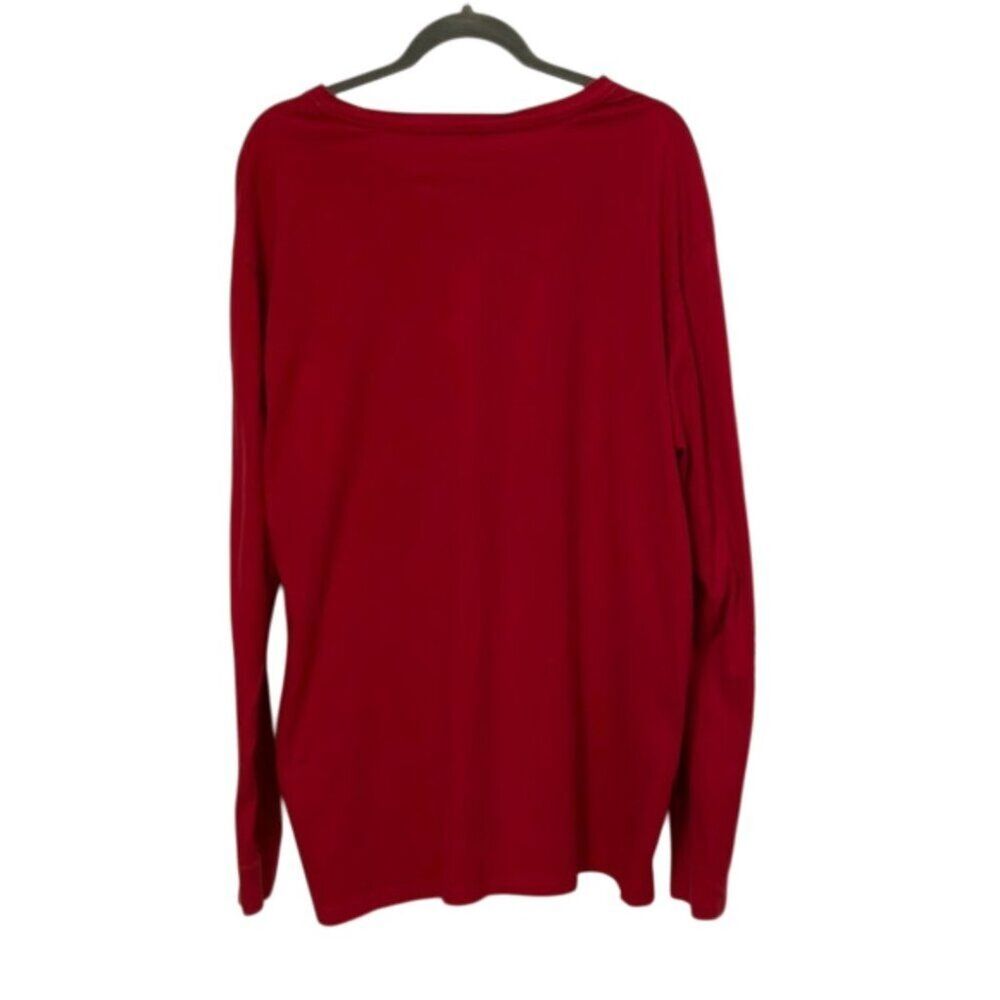 Polo Ralph Lauren Red Long Sleeve T-Shirt Mens Size XXL Cotton Preppy Casual - Picture 4 of 9